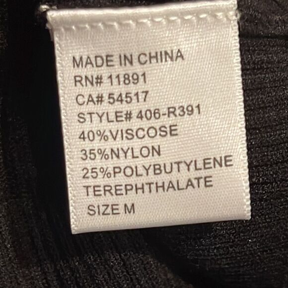 Bailey 44 Black Releve Strappy Open Back Bodycon Knit Cap Sleeve Dress Sz M - Picture 8 of 9